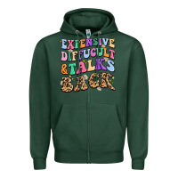 Sports Green expensive diffucult and talks back Zipper Hoodie - MaliasSmallBusiness