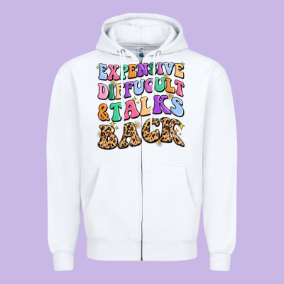 Zipper Hoodie expensive diffucult and talks back
