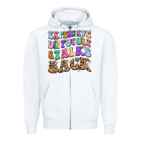 White expensive diffucult and talks back Zipper Hoodie - MaliasSmallBusiness