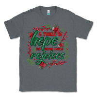 Charcoal Heather a thrill of hope the weary world rejoices Classic Tee - MaliasSmallBusiness