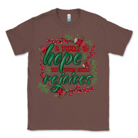 Chestnut a thrill of hope the weary world rejoices Classic Tee - MaliasSmallBusiness