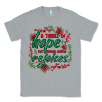 Heather Grey a thrill of hope the weary world rejoices Classic Tee - MaliasSmallBusiness