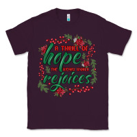 Plum a thrill of hope the weary world rejoices Classic Tee - MaliasSmallBusiness