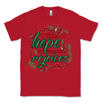 Red a thrill of hope the weary world rejoices Classic Tee - MaliasSmallBusiness