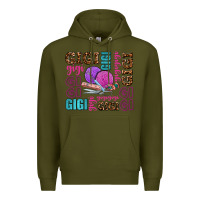 Army Green gigi gigi with knitting Premium Hoodie - AdoDesignShop