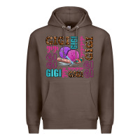 Coffee gigi gigi with knitting Premium Hoodie - AdoDesignShop