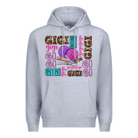 Heather Grey gigi gigi with knitting Premium Hoodie - AdoDesignShop