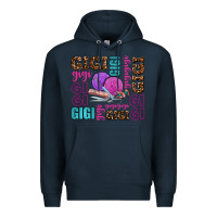 Navy gigi gigi with knitting Premium Hoodie - AdoDesignShop