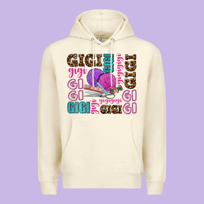 Gigi Gigi With Knitting Premium Hoodie Designed By Adodesignshop