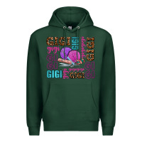 Sports Green gigi gigi with knitting Premium Hoodie - AdoDesignShop