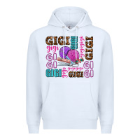 White gigi gigi with knitting Premium Hoodie - AdoDesignShop