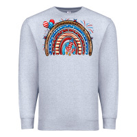 Heather Grey American rainbow Premium Sweatshirt - Neo Western