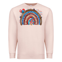 Pale Pink American rainbow Premium Sweatshirt - Neo Western