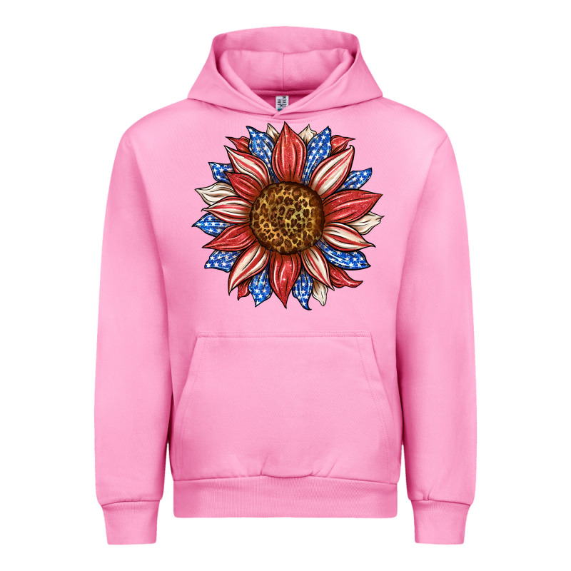 American Flag Sunflower Urban Hoodie by LillyAllenDesigns | Teevron