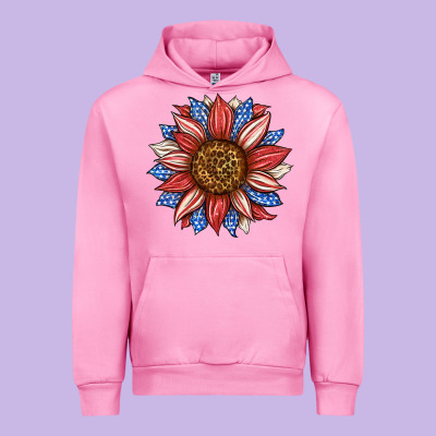 American Flag Sunflower Urban Hoodie Designed By Lillyallendesigns