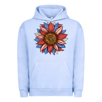 Pigment Grape Ice American Flag Sunflower Urban Hoodie - LillyAllenDesigns