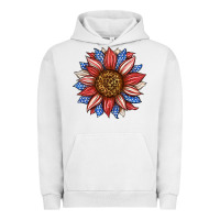 Pigment Lunar Rock American Flag Sunflower Urban Hoodie - LillyAllenDesigns