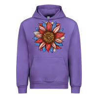 Tulip American Flag Sunflower Urban Hoodie - LillyAllenDesigns