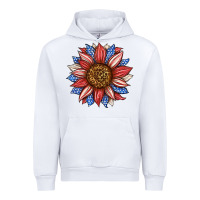White American Flag Sunflower Urban Hoodie - LillyAllenDesigns