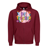 Burgundy pe teacher Zipper Hoodie - MaliasSmallBusiness