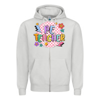 Dove Grey pe teacher Zipper Hoodie - MaliasSmallBusiness