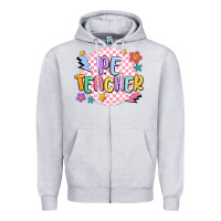 Heather Grey pe teacher Zipper Hoodie - MaliasSmallBusiness