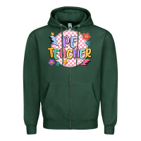 Sports Green pe teacher Zipper Hoodie - MaliasSmallBusiness