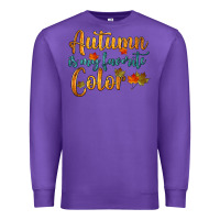 Purple autumn is my favorite color Premium Sweatshirt - HRA Design Shop