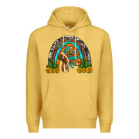 Antique Gold indian headdress cactus and sunflowers rainbow Premium Hoodie - Artiststas
