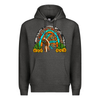 Charcoal Heather indian headdress cactus and sunflowers rainbow Premium Hoodie - Artiststas