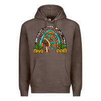 Coffee indian headdress cactus and sunflowers rainbow Premium Hoodie - Artiststas
