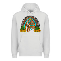 Dove Grey indian headdress cactus and sunflowers rainbow Premium Hoodie - Artiststas