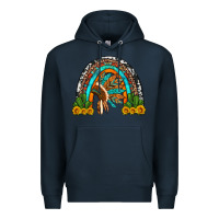 Navy indian headdress cactus and sunflowers rainbow Premium Hoodie - Artiststas