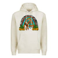Oatmeal Heather indian headdress cactus and sunflowers rainbow Premium Hoodie - Artiststas