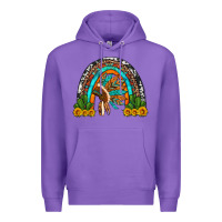 Purple indian headdress cactus and sunflowers rainbow Premium Hoodie - Artiststas