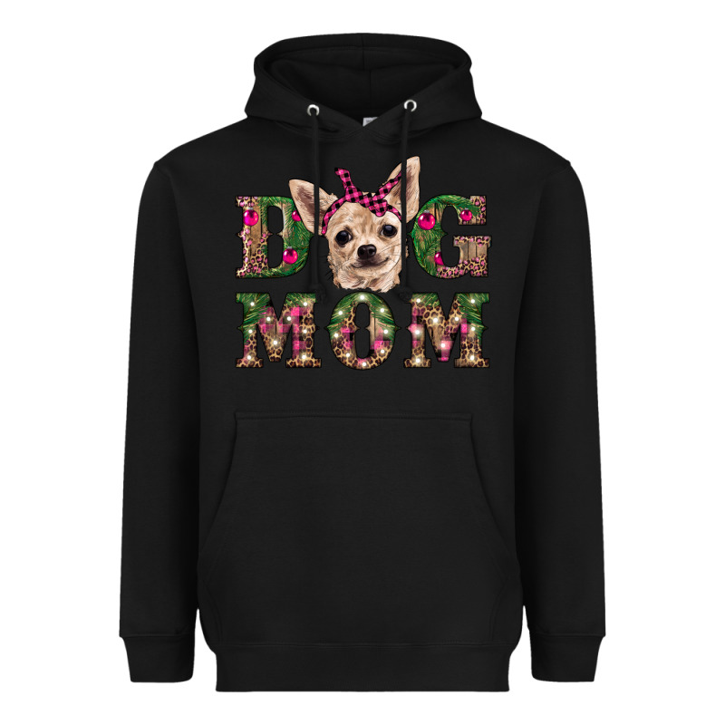 Christmas Dog Mom Chihuahua Heavyweight Hoodie by RanaPortraitStore | Teevron