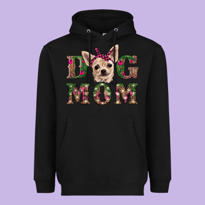 Christmas Dog Mom Chihuahua Heavyweight Hoodie Designed By Ranaportraitstore
