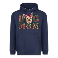 Navy christmas dog mom chihuahua Heavyweight Hoodie - RanaPortraitStore