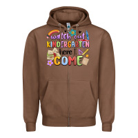 Chestnut watch out kindergarten here i come Zipper Hoodie - MaliasSmallBusiness