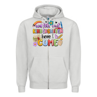 Dove Grey watch out kindergarten here i come Zipper Hoodie - MaliasSmallBusiness