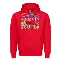 Red watch out kindergarten here i come Zipper Hoodie - MaliasSmallBusiness