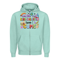 Seafoam watch out kindergarten here i come Zipper Hoodie - MaliasSmallBusiness