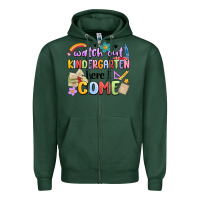 Sports Green watch out kindergarten here i come Zipper Hoodie - MaliasSmallBusiness