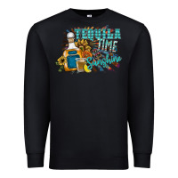 Black tequila time & sunshine Premium Sweatshirt - SublimationCraftShop