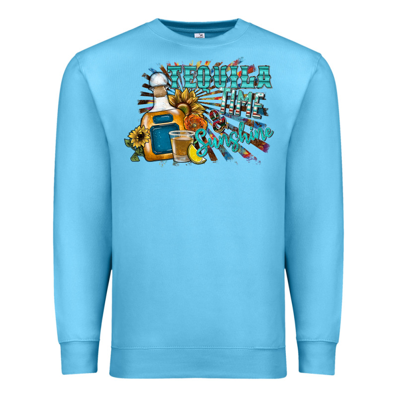 Tequila Time & Sunshine Premium Sweatshirt by SublimationCraftShop | Teevron