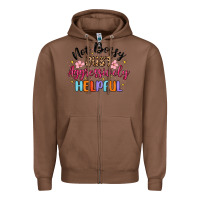 Chestnut not bossy just aggressively helpful Zipper Hoodie - MaliasSmallBusiness
