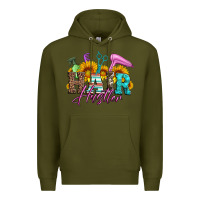 Army Green hair hustler hairstylist Premium Hoodie - Artiststas