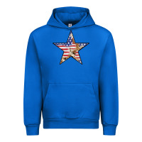 Cobalt American Flag Star Urban Hoodie - LillyAllenDesigns