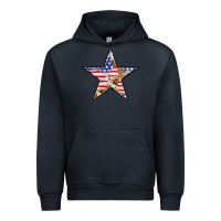 Navy American Flag Star Urban Hoodie - LillyAllenDesigns