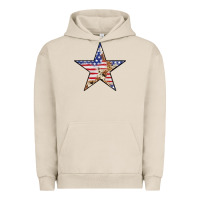 Pigment French Oak American Flag Star Urban Hoodie - LillyAllenDesigns